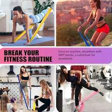 1pc/3pcs Yoga Fitness Resistance Bands | Unisex High-Intensity Elastic Bands, Stackable, High Tension, Available In Purple, Pink And Blue - TPE Material - A - View 6