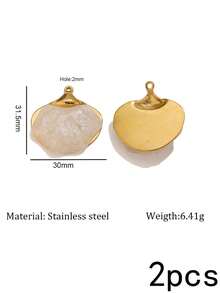 1/2Pcs Coastal Vintage Boho Shell Conch Charms For Jewelry Making, Stainless Steel Imitation Shell Pendants For DIY Necklace Earring Supplies - Acrylic Pendant - View 22