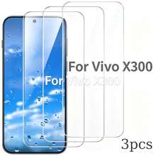 3pcs Tempered Glass Screen Protector Compatible With VIVO V70 /V70 Elite /X300 Ultra /X300 PRO/ X200 /200 Pro Phone High Definition 9H Curved Tempered Glass Screen Protector - Clear - View 7