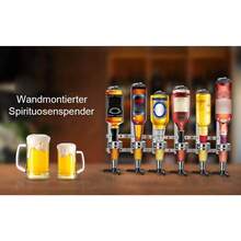 6 Kopf 6 x 30 ml Dispenser Flaschenhalter Wandmontage Bar Spender Spirituosen Getränkehalter Aluminium für Hausbar Küche oder Bar - Übersicht 4