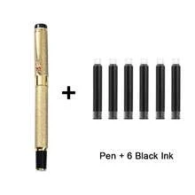High-Quality Golden Metal Fountain Pen / Equipped With Smooth Nib, Ink Cartridge And Converter / Suitable For Students, Professionals And Office Signatures (Fashionable Writing Tool) - Pen - View 12