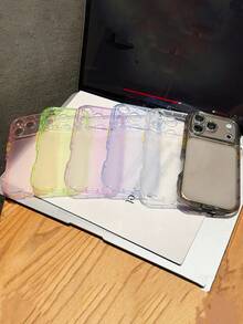 Y2k Simple Cute Jelly Matte Transparent Phone Case Compatible With Iphone 18 Pro Max 18 Pro 17Pro Max 17Pro 17 16Pro Max 16Pro 16 15Pro Max 15Pro 14Pro Max 14PLUS 14 13 12 Lens Protection Soft Back Case - Matte Black Transparent - View 5