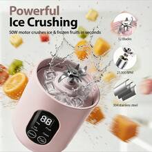 Portable Juicing Cup For Fresh Squeezing! Large Capacity Leak Proof, Easy To Clean, High-Value Treasure Juice Cup With Multiple Colors To Choose From, One Second Cleaning For Portable Juice Machine, Battery Capacity: 1300mAh - Multicolor - View 10