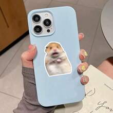 1pc/3pcs Cute Screaming Hamster Meme Sticker, Funny Hamster Animal Meme Vinyl Decals, Aesthetic Cartoon Pet Laptop Stickers, Water‑Resistant Removable Decal For Water Bottle, Skateboard, Phone Case, Notebook, Luggage - Glossy Film - View 3