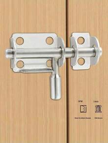 Stainless Steel Semi-Circular Sliding Bolt Lock, Heavy-Duty Steel Door Latch For Home Wardrobe, Garden Indoor/Outdoor Doors, Easy To Install - Thickened Upgraded Version - View 4