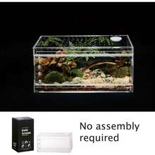 Acrylic Terrarium For Reptiles And Spiders, Small/Medium/Large Leak-Proof Breeding Box (Horizontal/Vertical), Suitable For Tarantulas, Jumping Spiders, Frogs And Geckos (Small, Horizontal) - Clear - View 5