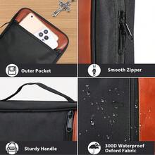 GERMUN Funda para Biblia con Asa Duradera, Estuche de Transporte para Libros, Bolsa de Iglesia para Biblia, Protectora con Bolsillo con Cremallera, Accesorios y Suministros para Biblia, Protector de - Marrón BL - Ver 3