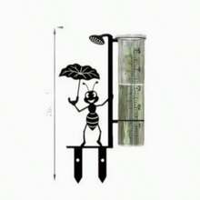 2pcs Glass Rain Gauge, Cross-Border Hot-Selling Style, With Iron Metal Scale Tube Rain Collector, Suitable For Outdoor Use, Weather Monitoring And Rainfall Measurement - A - View 6
