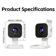 720P Indoor WiFi Security Camera, 100° Wide Angle, Infrared Night Vision, Motion Alert And Two-Way Audio - View 2