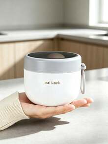 SEAL LOCK مجموعة صندوق بينتو مقسمة مع مقبض، صندوق غداء محكم الإغلاق مانع للتسرب مع وعاء حساء، حاوية طعام محمولة بسعة كبيرة للطلاب وموظفي المكاتب والنزهات الخارجية والمنزل والسفر، متوافقة مع حقيبة معزولة، مجموعة صندوق غداء + وعاء حساء، استخدام مزدوج للتنقل والنزهات - متعدد الألوان - مشاهدة 13