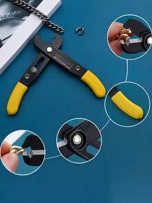 1pc Jewelry Making Chain Pliers - Riveted Manual Bag Chain Opening/Closing Tool, DIY Cutter, Toothless Clamp, Adjustable Mini Stripper - Multicolor - View 2