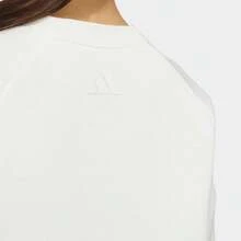 Adidas Women's Double-Sided Knit Colorblock Loose Fit Pullover Sweatshirt - White - View 4