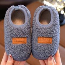 Children's Home Slippers Winter New Style Boys & Girls Student Slippers Comfortable Fashionable Indoor Shoes - Grey - View 3