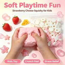 Blue Giant Square Block Stress Relief Toy, Slow Rebound Squeeze Toy - Super Cute Realistic Square Block Decompression Toy - Perfect Small Gift Surprise For Friends And Loved Ones On Holidays - Multicolor - View 7