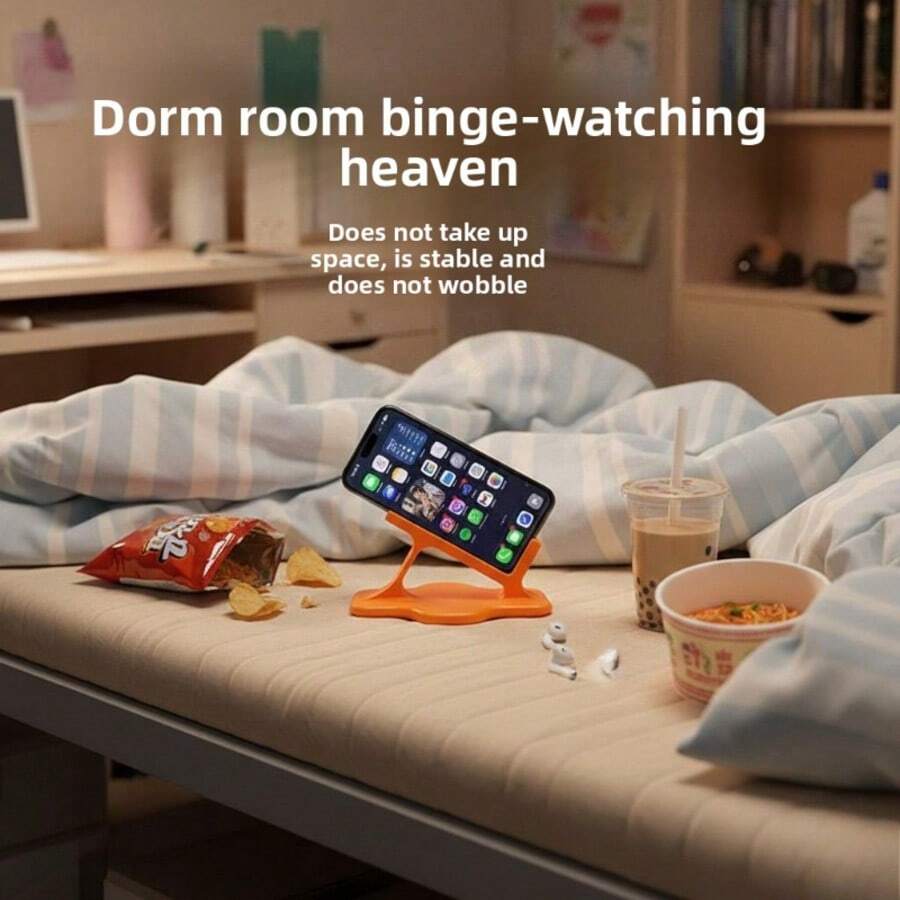 2 Packs Bedside Phone Holder, Anti-Drop Phone Stand For Bed Frame & Sofa, Hands-Free Viewing Mount With Charging Port, Ergonomic Design For Bedroom & Living Room
