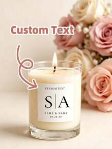 1/12/24pcs Customized Scented Candle Stickers, Personalized Photo Logo Stickers, Suitable For Scented DIY, Handmade Candle Making, Home Fragrance Decoration, Perfect For Gifting To Best Friends, Lovers, Handmade Enthusiasts, Gift Customers, Home Decor Enthusiasts, Suitable For Weddings, Birthdays, Parties, Various Holidays - Multicolor 1 - View 1