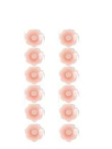 2/6/12pcs Women's Reusable Silicone Nipple Covers, Invisible Self-Adhesive Breast Pasties With Travel Storage Box - Multicolor - View 10