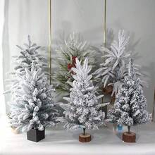 OBOVAY Mini Christmas Tree, Decorative Mini Artificial Christmas Tree With Lights, Snowflake Design, Suitable For Bedroom, Office, Small Space Desktop Decoration - Multicolor - View 3