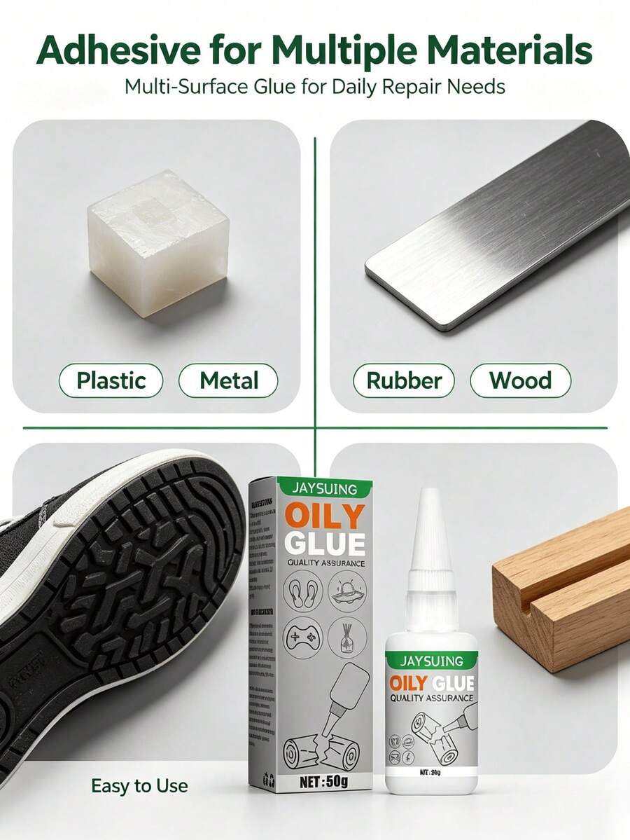 JAYSUING Cast Glue, Shoe Repair Plastic Metal Welding Transparent Waterproof Oil-Based Original Glue