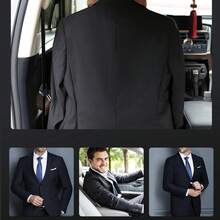 Car Retractable Clothes Hanger, Car Seat Hanging Rack, Includes 1 Pair Of Car Hooks - Black - View 4