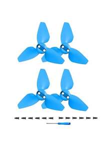 4Pcs Replacement Propeller Blades For Mini Pocket Drone, Durable Lightweight PC Material Spare Rotor Blades With Screws & Screwdriver, Multi‑Color RC Drone Accessory, Drone Not Included - View 9