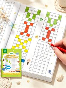 Symmetry Grid Copy Drawing Workbook,Left‑Right Mirror Image Coloring Book For Kids, Draw The Other Half, Preschool Educational Activity Book, 32 Pages, Ages 3+, Kids Art Practice Learning Toy Gift - Multicolor - View 10