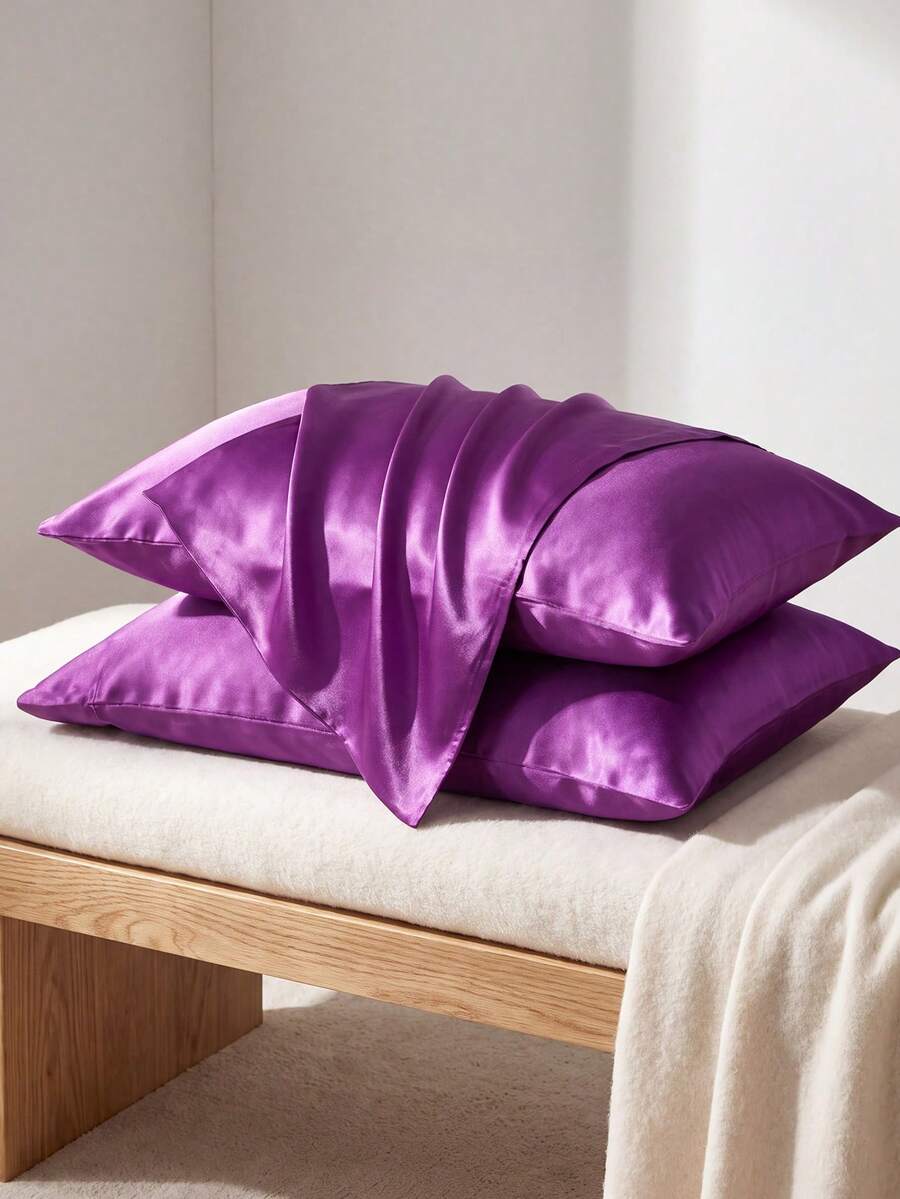 1/2pcs Luxury Silky Soft Pillowcase - Breathable Skin-Friendly, Cool ...