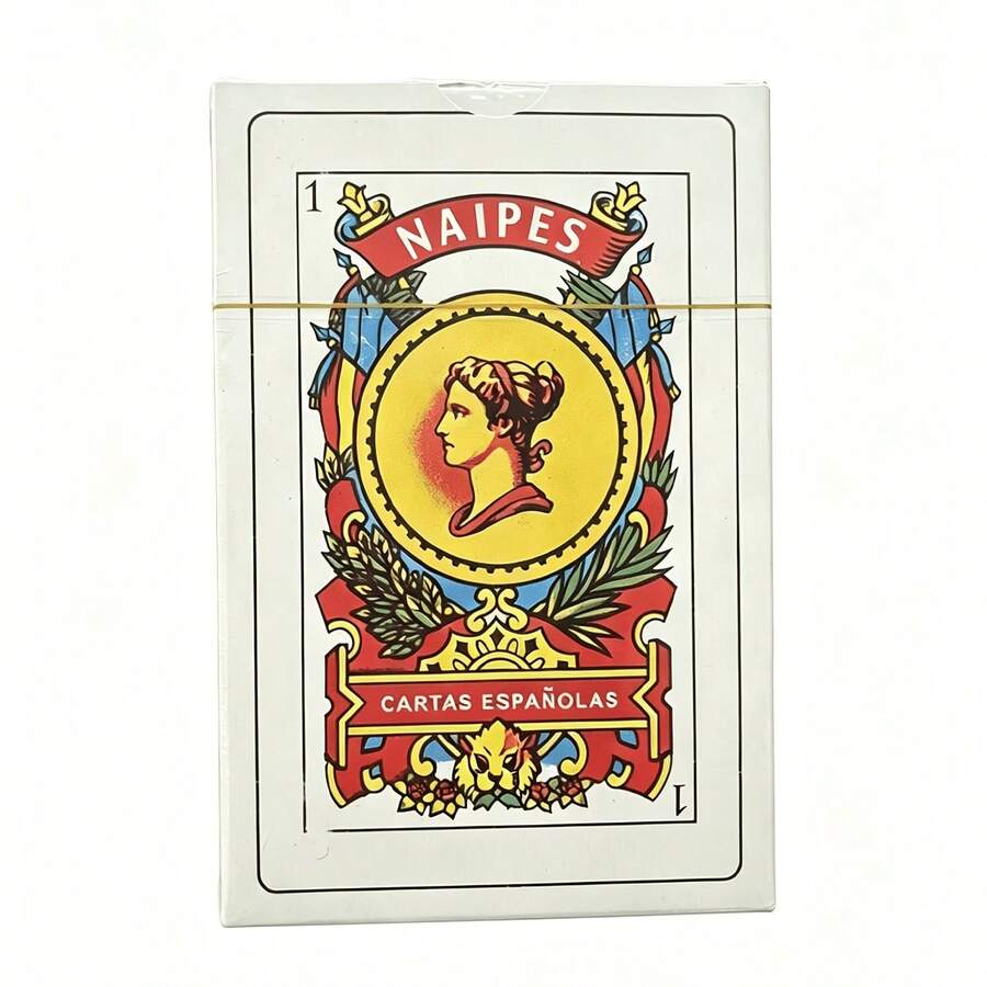 Juego de Cartas Tradicional Español con Patrón Vintage | Cartulina Resistente, Barajado Suave, Perfecto para Reuniones con Amigos y Familia, un Artículo de Juego de Mesa Casual Elegante y Práctico