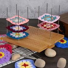 3.94"/7.87"/11.81" Wooden Knitting Blocking Board, Granny Square Crochet Blocking Mat, Suitable For Shawls, Scarves, Socks, Sweaters And DIY Craft Projects, Crochet Accessories Gift - One Size Fits All - View 7