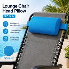 1pc Zero Gravity Chair Replacement Headrest, Universal Soft Neck Support Pillow, Adjustable Strap, Breathable Comfortable Headrest, Suitable For Outdoor Leisure Lounge Chairs, Patio And Beach Lounge Chairs - Multicolor - View 17