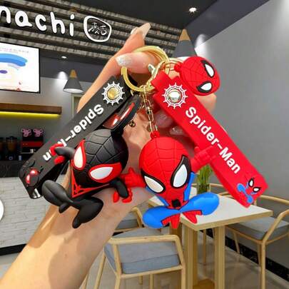 FIFA Extraordinary Spider-Man Keychain Pendant Cartoon Figure Car Key Chain Small Hanging Ornament Backpack Holiday Gift, Craft