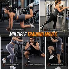 FIVING Ankle Straps For Cable Machine, Padded Adjustable Cuff Glute Leg Hip Kickback, Gym Workout Men Women - Multicolor - View 6