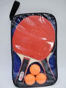 1 Set Portable Table Tennis Racket Set With Retractable Net, 2 Paddles, 6 Balls, Drawstring Storage Bag - PVC Double-Sided Rubber Elastic, Beginner Double Paddles Adult Outdoor Sports Equipment For Table Tennis Training And Racket Sports - Multicolor - View 5