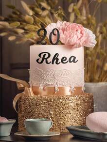 Acrylic Alphabet & Number Cake Decorations, Mirror Plated Digital 0-9 And Letter A-Z Cake Toppers, For Anniversary, Wedding, Baby Birthday Party Decor - Multicolor - View 8