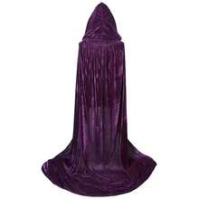 1pc Halloween Hooded Cape, Witch Costume Accessory, Halloween Decoration, Demon, Vampire And Fairy Costume, Halloween Cosplay Performance Prop, Gothic Style Outfit, Suitable For Carnival, Costume Party, Christmas Party And Dance Performance - Multicolor - View 2