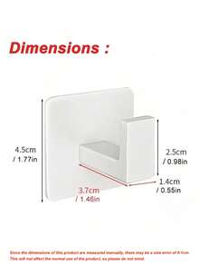 Heavy Duty Bathroom Hook, Self-Adhesive Design, No Drilling Required, Square Hook, Rust-Proof, Durable, Suitable For Hanging Clothes, Hats And Towels, Perfect For Kitchen And Living Room Use - Multicolor - View 8