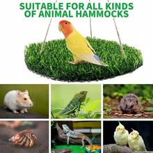 1 Set Mainan Panjat Hammock Rumput Buatan untuk Burung Beo Besar, Sedang, dan Kecil, Tupai, Hamster, dan Hewan Peliharaan Kecil Lainnya, Hadiah Liburan - 1 set (hammock + pengait + pengisap karet) - View 10