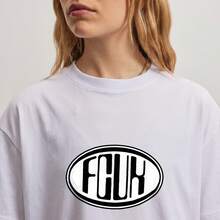 Oversized Graphic Print T-Shirt In Soft Breathable Cotton, Y2K Style, Unisex For Daily Wear, Home, And Casual Outfits - White - View 2