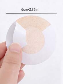 50pcs Invisible Disposable Nipple Covers, Non-Woven Fabric Breast Pads - Khaki - View 4