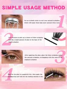 600/684/708/720pcs D-Type Curly Artificial Mink Fur False Eyelashes,Thick And Full,Light And Soft Eyelash Clusters.The False Eyelashes Are Made Of Soft Mixed Materials,Making It Easy To Create A Three-Dimensional Eye Makeup Effect.Halloween,Christmas - Multicolor - View 7