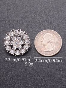 10pcs/Pack Snowflake Hollow Rhinestone High-End Metal Buttons, Suitable For Skirts, Dresses, Cardigans, Hand-Sewn Buttons, Suitable For Coats, Sweaters, Suits, Evening Gowns, Tops Decorative Buttons, Shoes And Hats Gift Boxes, DIY Accessories - Multicolor - View 20