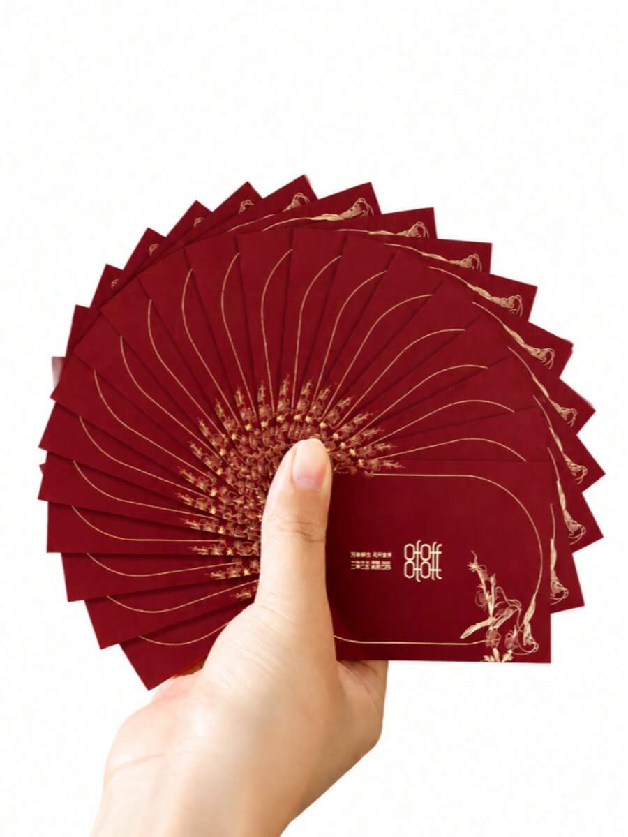 50pcs Red Envelopes, Suitable For New Year, New Year Holidays, Special Occasions, Weddings, Valentine's Day And Blessing Gifts, Wedding Reception Mini Red Envelopes, Wedding Door-Blocking Red Envelopes - Various - View 1