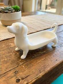 Minimalist Dachshund Jewelry Tray, Vanity Ring & Watch Holder, Entryway Key Rack, Bedside Table Phone & Glasses Stand, Multi-Functional Storage Tray, Desktop Decor, Housewarming Christmas Mother's Day Birthday Gift, Jewelry Tray - Multicolor - View 12