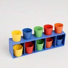 10 Pcs/1 Set Color Cup Matching Party Game, 10 Cups With Storage Rack, 2-Player Tabletop Sorting And Guessing Challenge For Adult Game Nights, Parties And Group Gatherings - Multicolor - View 12