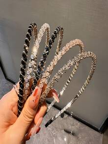 5pcs Women's Rhinestone Crystal Headbands, Luxury High-End Texture, Elegant Minimalist, Hair Accessories - Multicolor - View 4