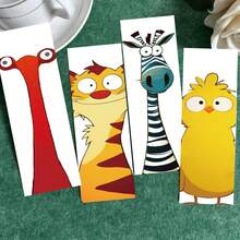 30pcs Funny Animal Bookmark Are Suitable As School Gifts And Reward Gifts,Cartoon Reading Pages, Book Tag Decorations, Creative Student Gifts, DIY Bookmarks, Back To School Season - 1set/30PCS - View 6