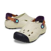 Crocs Sepatu Bakiak Berongga untuk Pria dan Wanita, Sepatu Kasual Olahraga Luar Ruangan - Putih/berwarna tulang - View 1