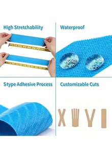 1PC Sports Elastic Tape, Modern 2.5cm/5cm Style Self-Adhesive Tape, Suitable For Fitness Enthusiasts - Multicolor - View 2