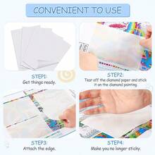 New Diamond Painting Release Paper, Thin Anti-Stick DIY Diamond Embroidery Cover Replacement Paper, Suitable For Canvas Protection Diamond Mosaic Tool Accessories Dust-Proof Sticker - 25pcs - View 8