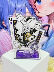 Stand Badut Akrilik 10cm, 3 Bagian, Merchandise "Freaky Circus". Stand Pajangan Karakter Lucu, Merchandise Komik, Hadiah Kreatif, Kerajinan Tangan, Perlengkapan Kantor, Dekorasi Meja - Hadiah Sempurna untuk Anak Perempuan. - B - View 6
